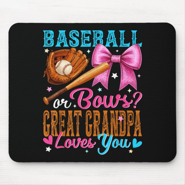 Baseball Or Bows Great Grandpa Loves You Gender Re Musmatta (Framsidan)