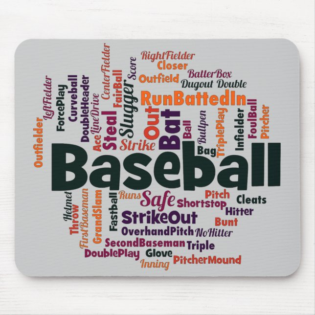 Baseball Ord Cloud Musmatta (Framsidan)