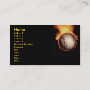 Baseball på brandprofilkort visitkort