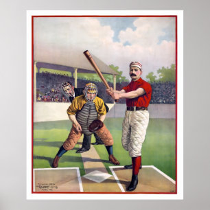 BASEBALL på HEMPLAT 1895 Poster