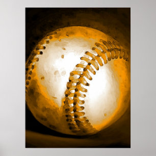 Baseball Painting-teckning Poster