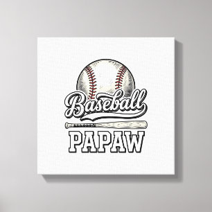 Baseball Papaw Vintage Gravyr Shirt Design_1 Canvastryck