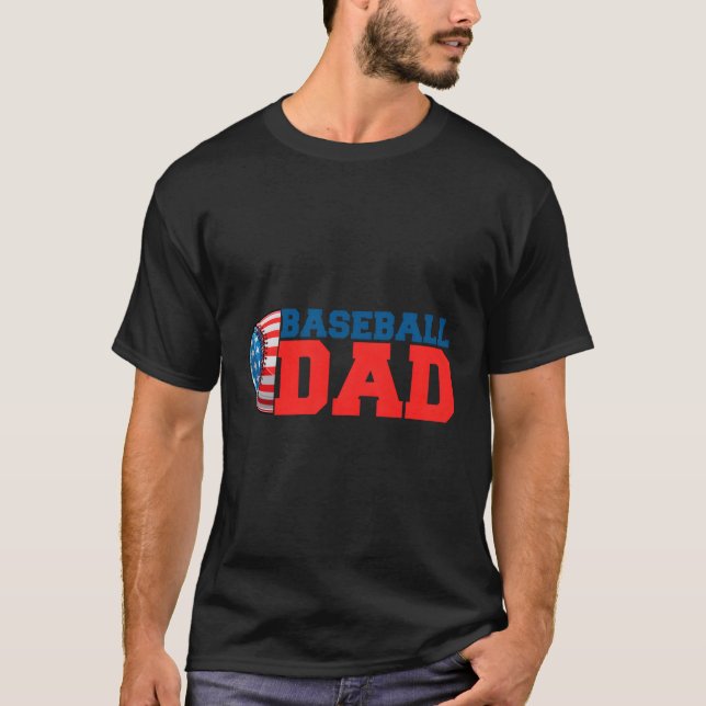 Baseball Pappa American Fars dag Sport Pappa T Shirt (Framsida)