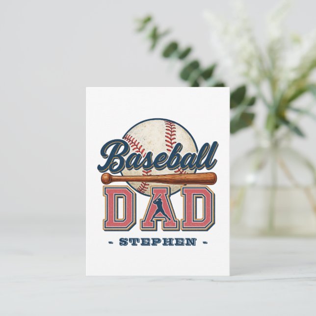 Baseball Pappa - Classic Vykort (Stående Fram)