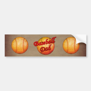 Baseball Pappa Cute Bildekal