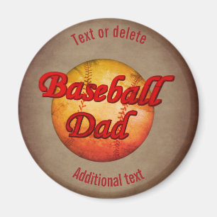 Baseball Pappa Cute Personlig Magnet