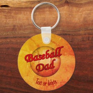 Baseball Pappa Cute Personlig Nyckelring