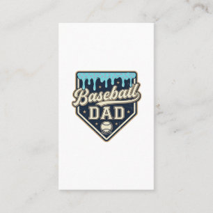 Baseball Pappa Droppig Hemmaplatt Vintage Vektor D Visitkort