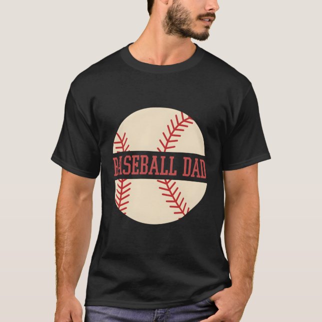 Baseball Pappa Fars dag-basket spelar baskeboll T Shirt (Framsida)