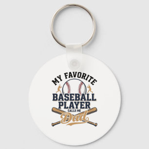 Baseball Pappa Favoritspelare Vintage T-Shirt Desi Nyckelring