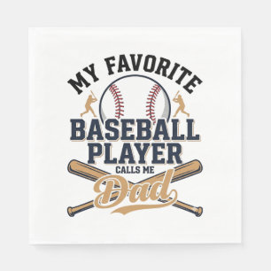 Baseball Pappa Favoritspelare Vintage T-Shirt Desi Pappersservett