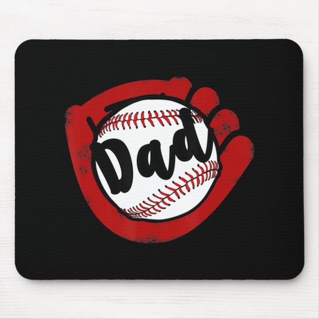 Baseball Pappa för Baseball Softball Mamma Musmatta (Framsidan)