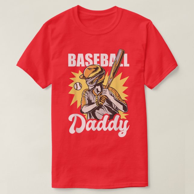 Baseball pappa för Fars dag T Shirt (Design framsida)