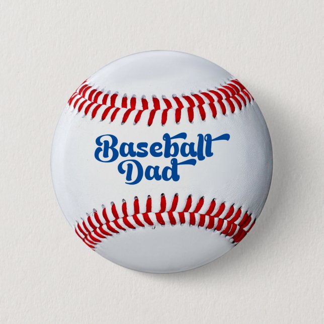 Baseball Pappa Gift Button Knapp (Framsida)