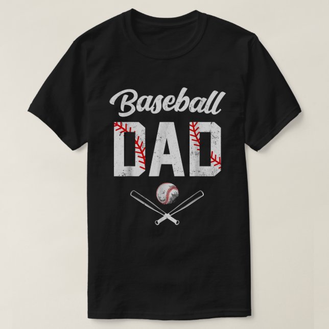 Baseball Pappa Glad Fars Dag Tröja (Design framsida)