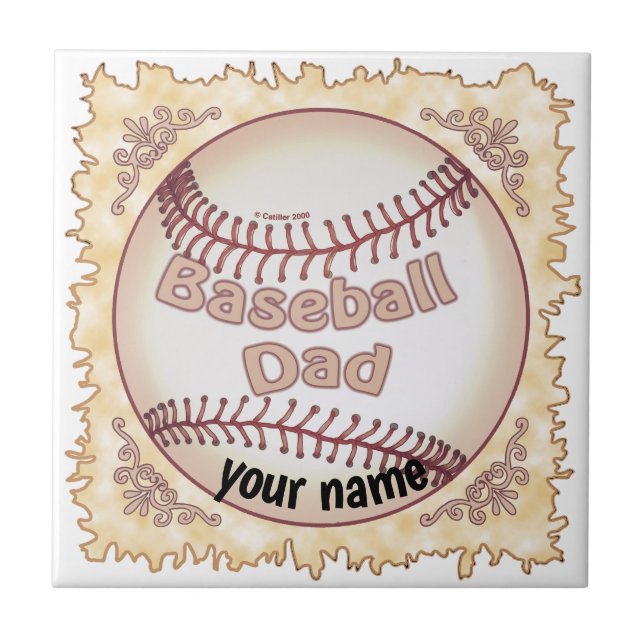 Baseball Pappa Kakelplatta (Framsidan)