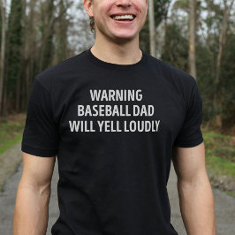 Baseball Pappa kommer att gula luddig fonny T Shirt
