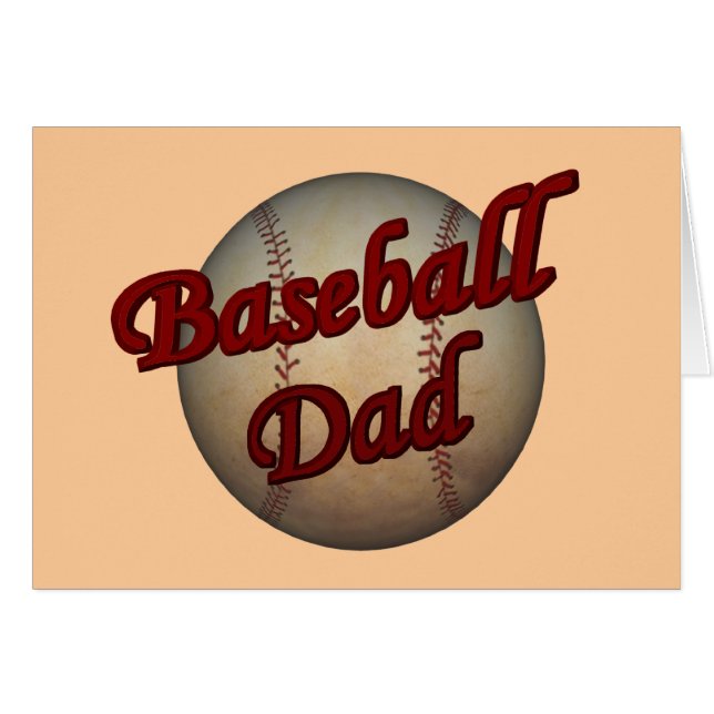 Baseball Pappa kort (Framsidan Horizontal)