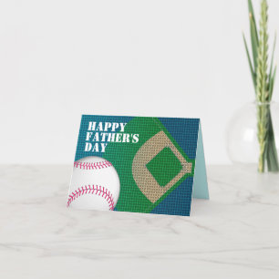 Baseball Pappa Lycklig Fars dag-kort Kort