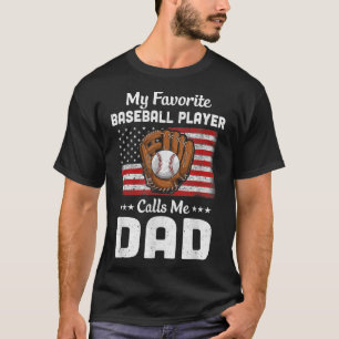Baseball Pappa Min favoritspelare ringer mig T Shirt