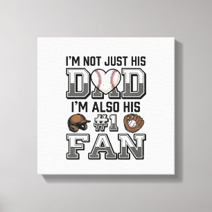 Baseball Pappa Nummer 1 Fan Vintage T-Shirt Design Canvastryck