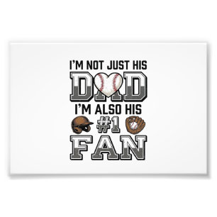 Baseball Pappa Nummer 1 Fan Vintage T-Shirt Design Fototryck