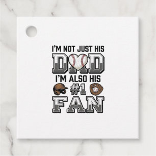 Baseball Pappa Nummer 1 Fan Vintage T-Shirt Design Gåvor Etiketter