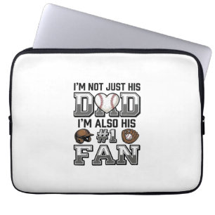 Baseball Pappa Nummer 1 Fan Vintage T-Shirt Design Laptop Fodral