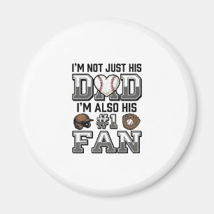 Baseball Pappa Nummer 1 Fan Vintage T-Shirt Design Magnet