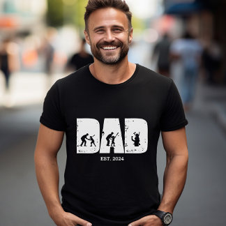 Baseball PAPPA och Child EST. Anpassningsbar Gift T Shirt