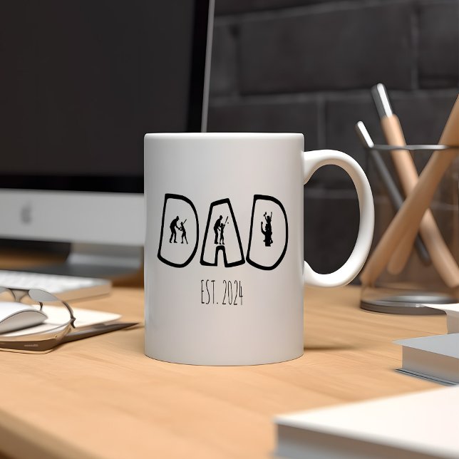 Baseball PAPPA och Child Kaffemugg (Skapare uppladdad)
