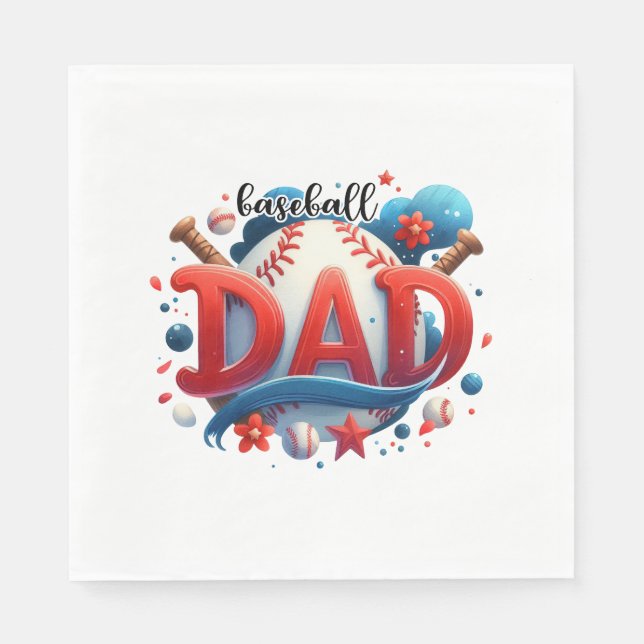 Baseball Pappa Pappersservett (Framsidan)