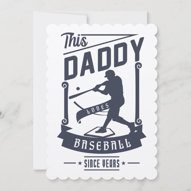 Baseball Pappa - Personlig - födelsedagskort Kort (Framsida)