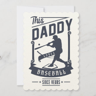 Baseball Pappa - Personlig - födelsedagskort Kort