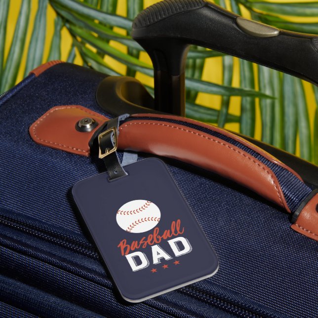 Baseball Pappa Proud Far i idrottsspelaren Kid Bagagebricka (Framsida Insitu 1)