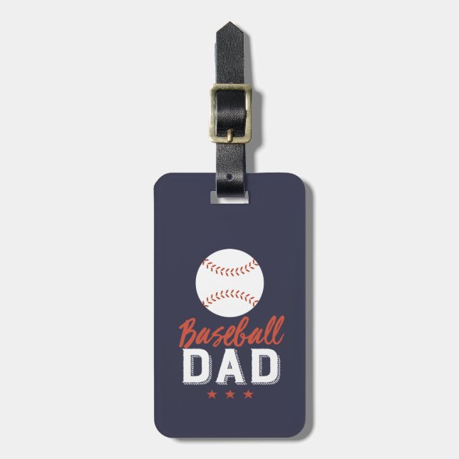 Baseball Pappa Proud Far i idrottsspelaren Kid Bagagebricka (Vertikal Framsida)