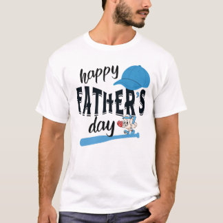 Baseball Pappa Shirt - Lycklig Far-dagskorgen T