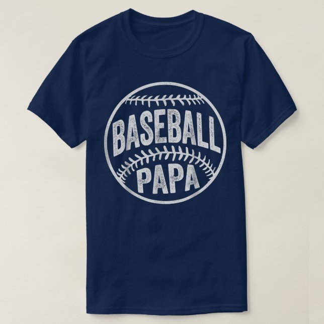 Baseball Pappa T Coach Fars dag Shirt (Design framsida)