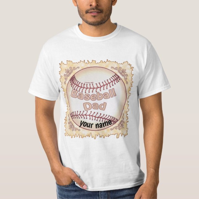 Baseball Pappa T Shirt (Framsida)