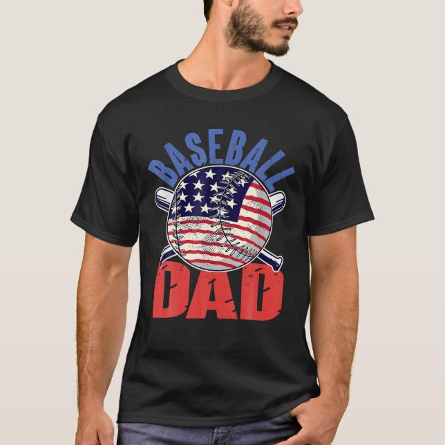 Baseball Pappa T Shirt (Framsida)