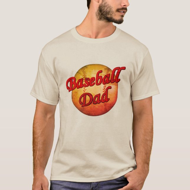 Baseball Pappa T Shirt (Framsida)