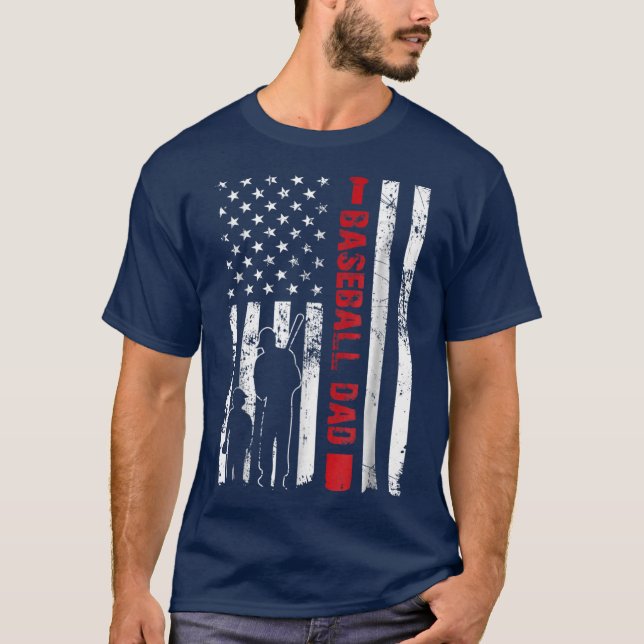 Baseball Pappa T Shirt (Framsida)