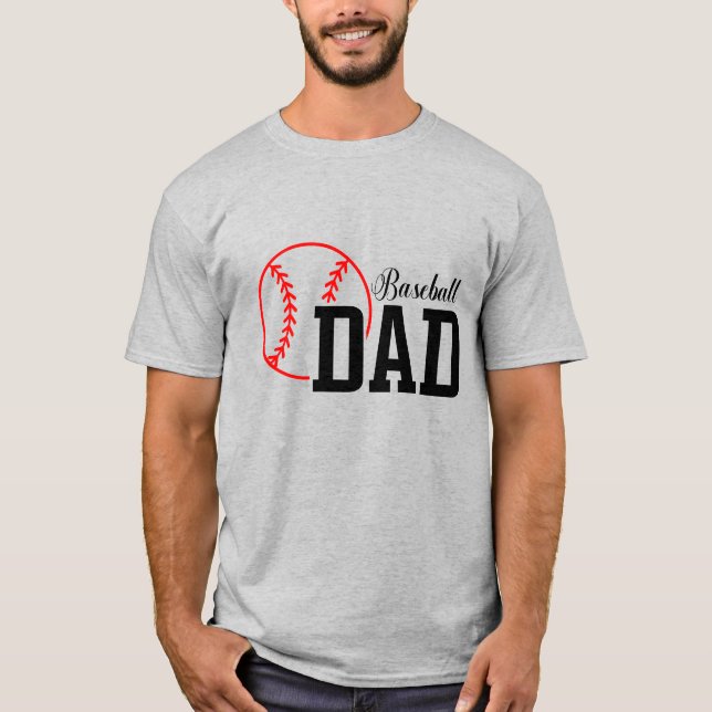 Baseball Pappa T Shirt (Framsida)