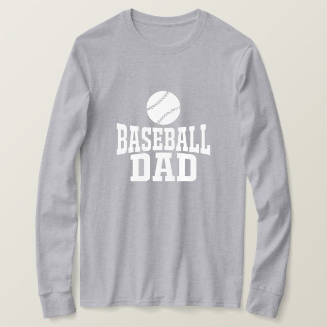Baseball Pappa T-Shirt Anpassningsbar Baseball Tee (Design framsida)