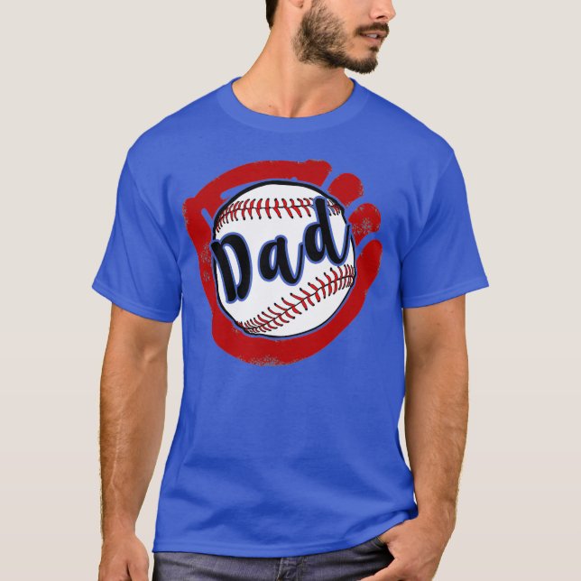 Baseball Pappa T Shirt for Baseball Softball Mamma (Framsida)