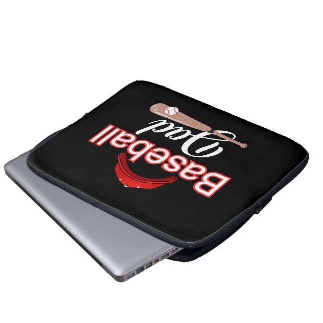 Baseball Pappa | Trendig Manar Baseball Fars dag Laptop Fodral (Framre botten)