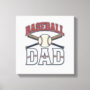 Baseball Pappa Vintage Gravyr T-Shirt Design_1 Canvastryck