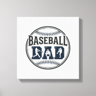 Baseball Pappa Vintage Gravyr T-Shirt Design_1 Canvastryck