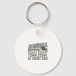 Baseball Pappa Vintage Gravyr T-Shirt Design_1 Nyckelring