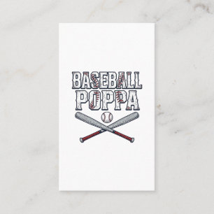 Baseball Pappa Vintage Gravyr T-Shirt Design_1 Visitkort